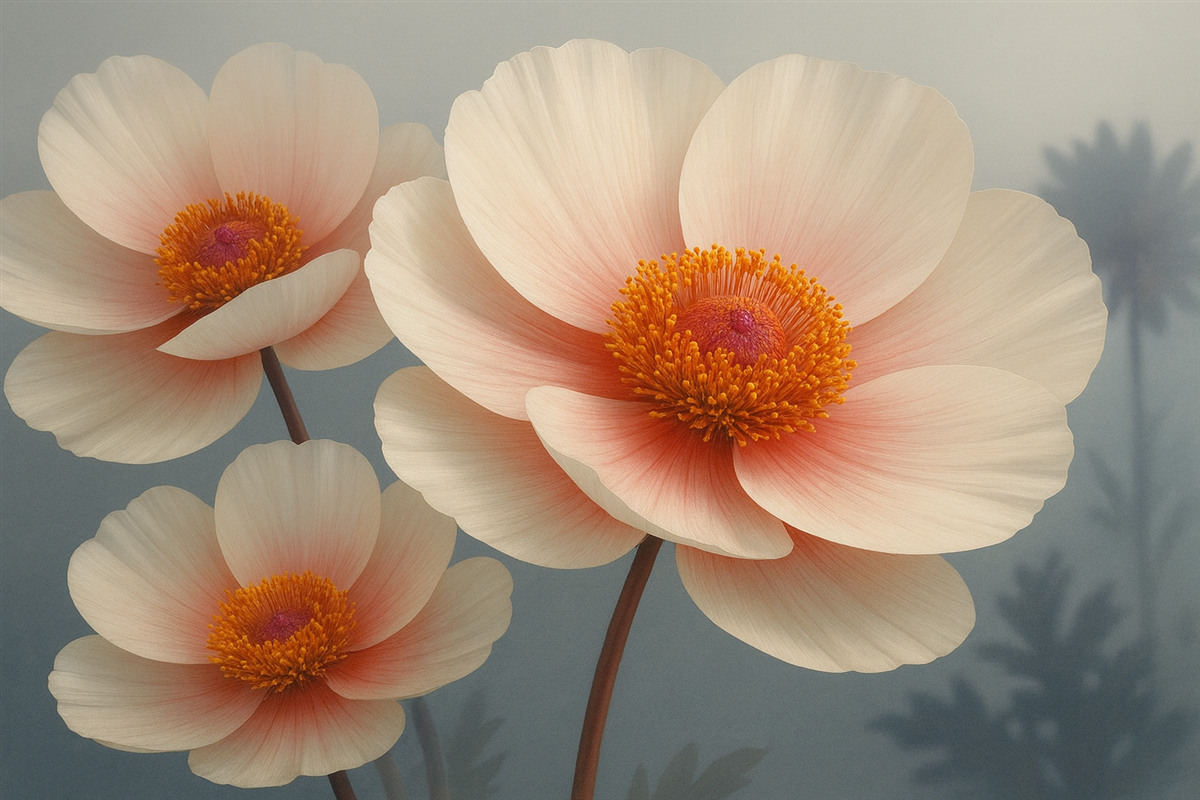 Fototapeta Barwne kwiaty.