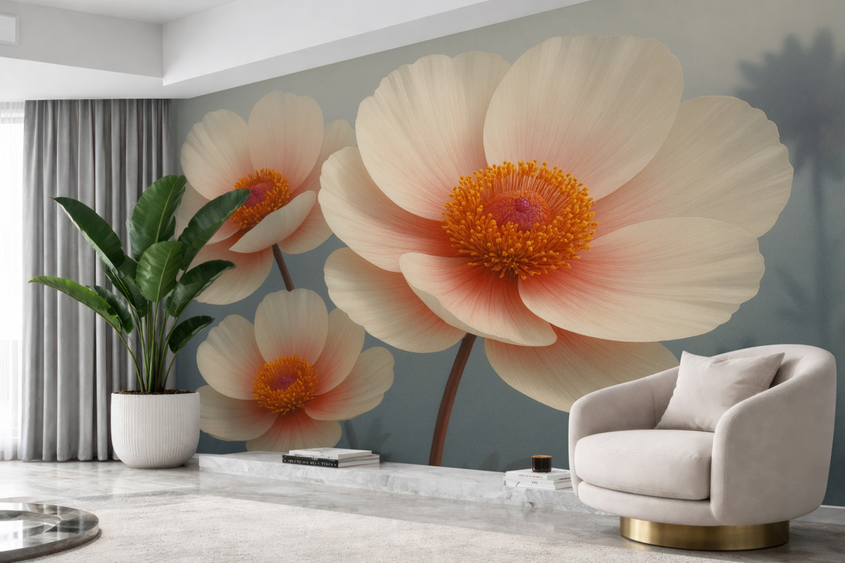 Fototapeta Barwne kwiaty.