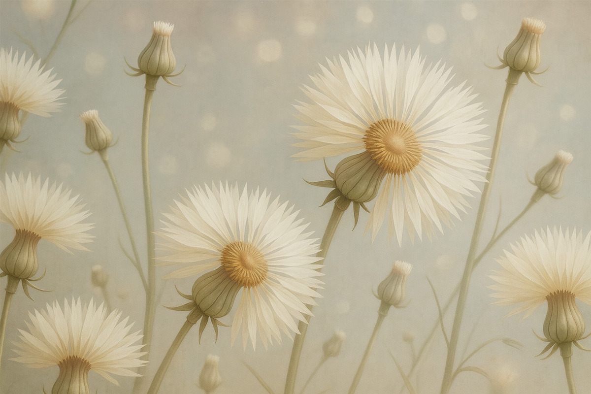 Fototapeta Malowane, przewiewne mleczki.