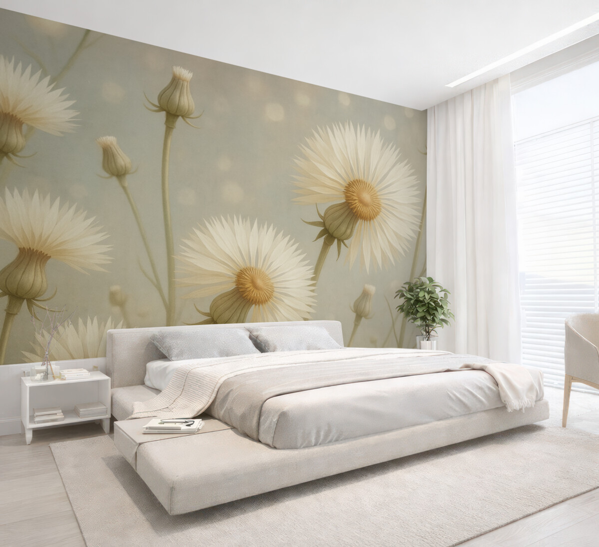 Fototapeta Malowane, przewiewne mleczki.