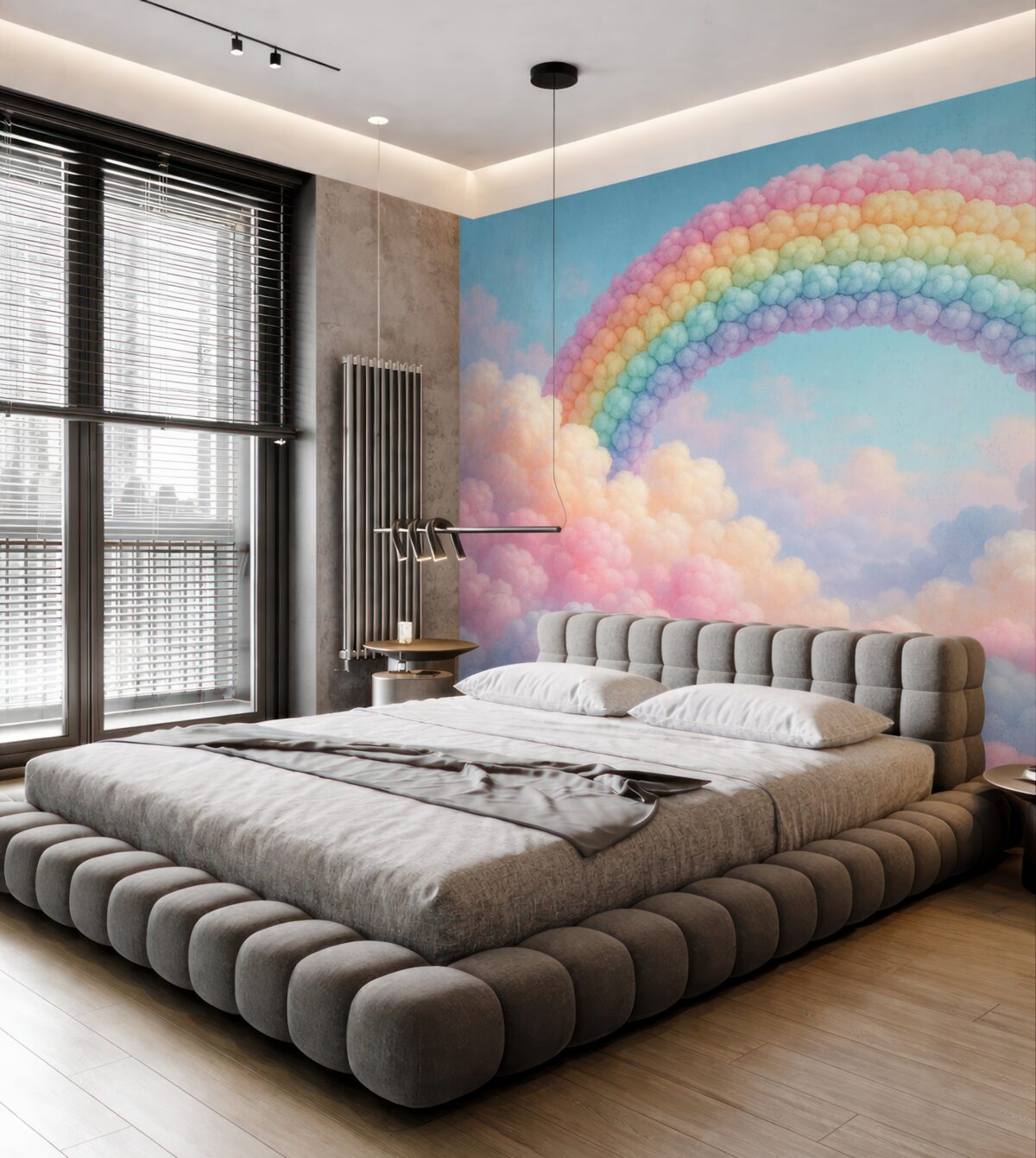 Fototapeta Puszysta opalenizna na chmurach, stworzona.