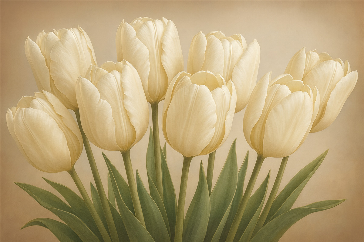 Fototapeta Subtelny bukiet tulipanów.