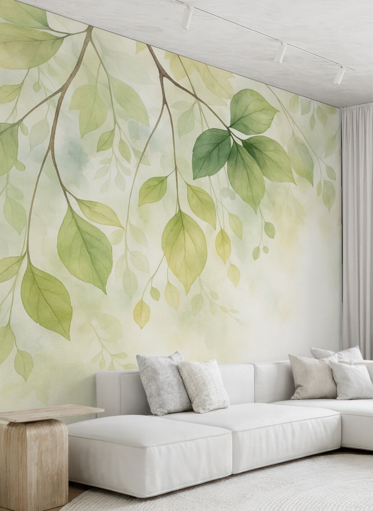 Fototapeta Abstrakcyjna roślinność naśladująca akwarelę.