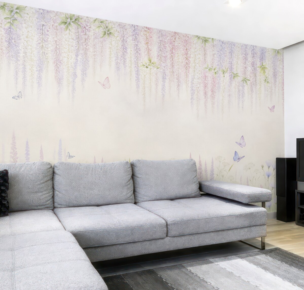 Fototapeta Kwitnące kwiaty glicynii.