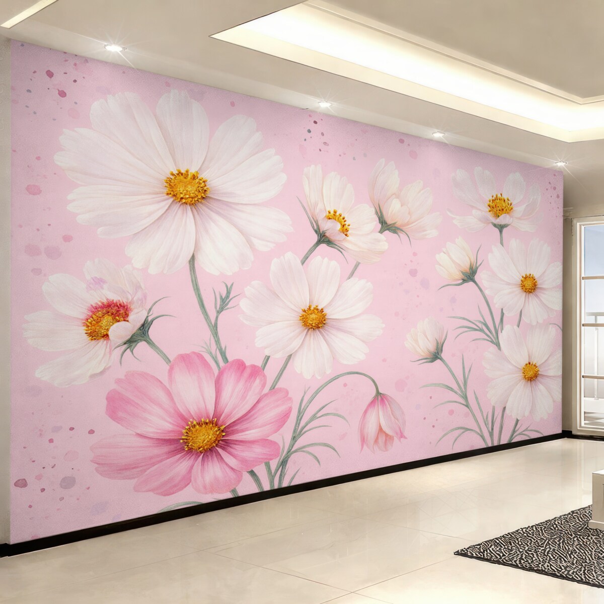 Fototapeta Rozmowa różowego kwiatu.