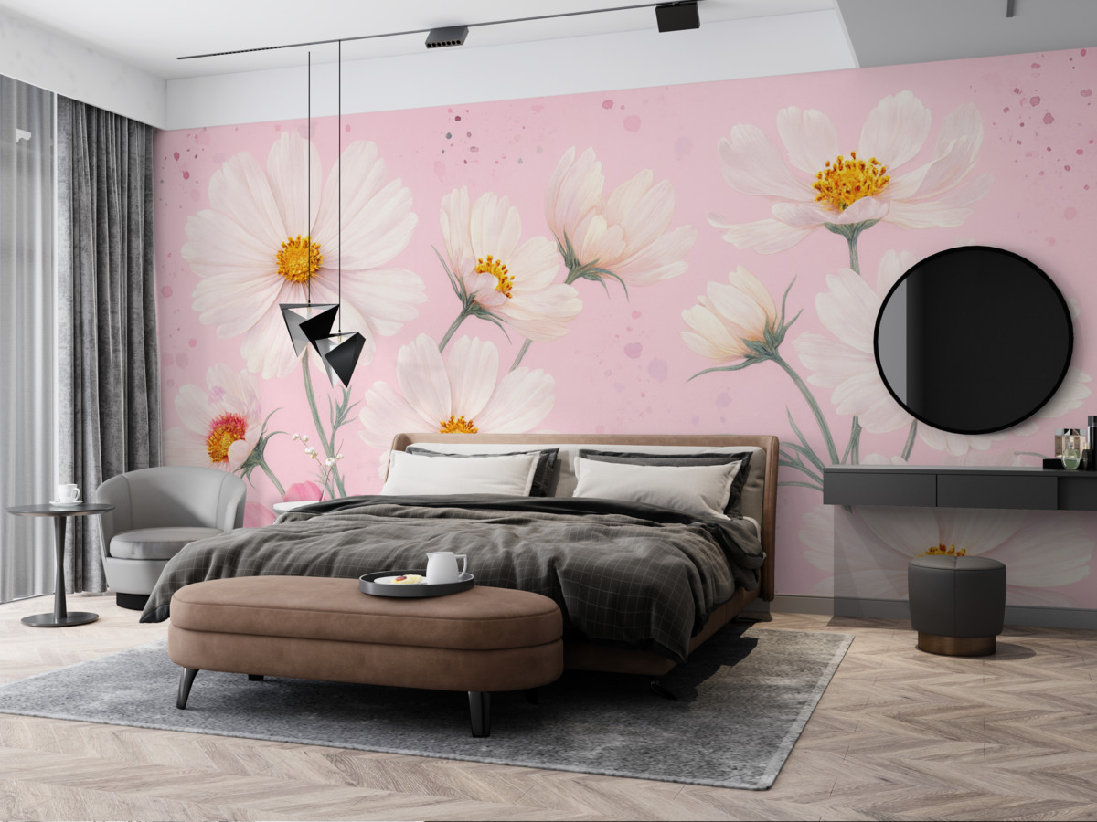 Fototapeta Rozmowa różowego kwiatu.