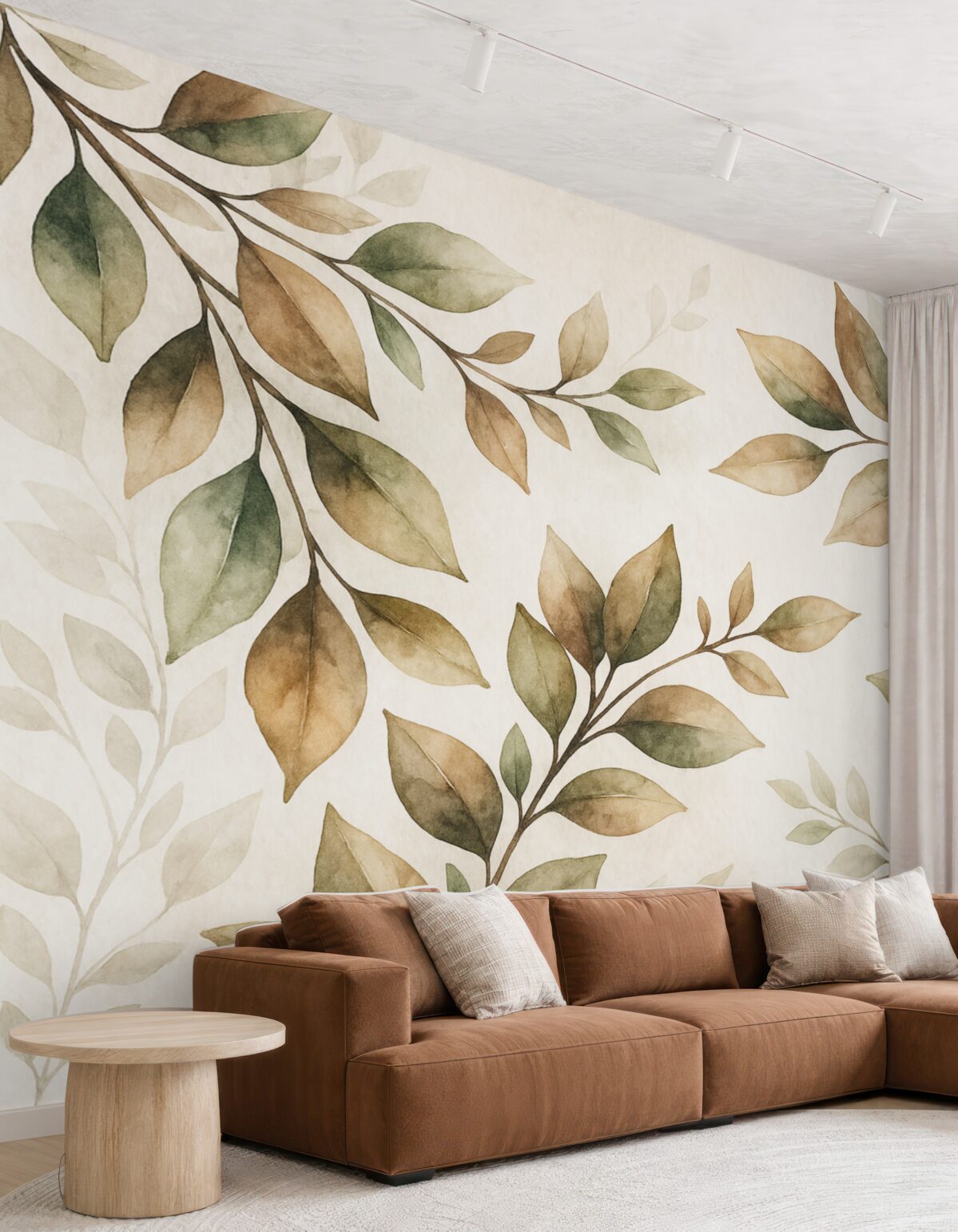 Fototapeta wielkie gałęzie z brązowymi liśćmi