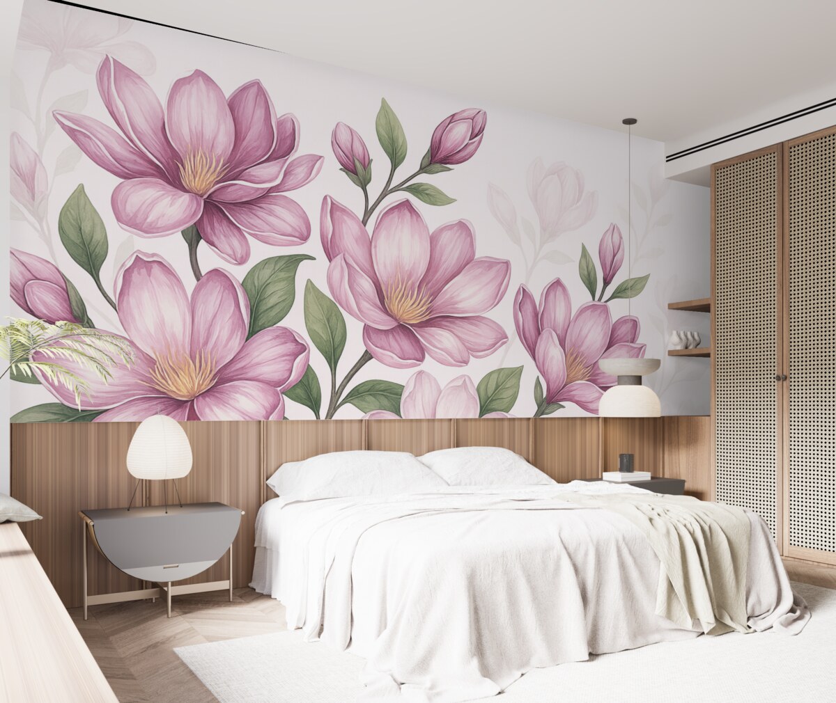 Fototapeta Wielkie różowe kwiaty.