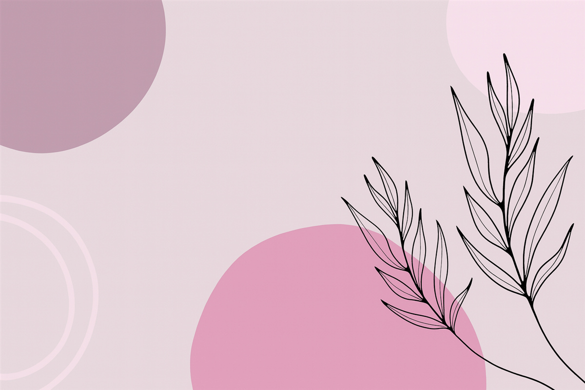 Fototapeta Różowa abstrakcja z liśćmi.