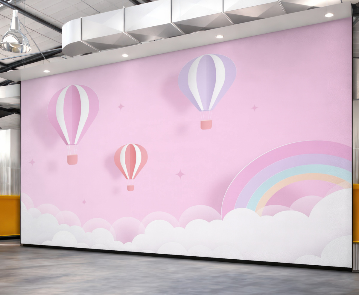 Fototapeta Baloniki i łuk kolorów.