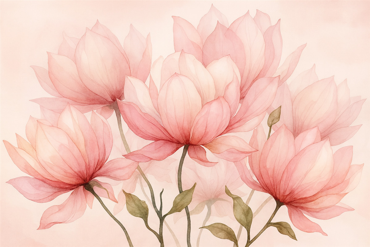 Fototapeta wielkie różowe kwiaty