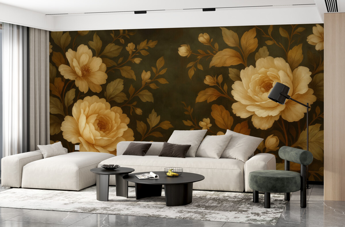 Fototapeta Urokliwy bukiet na ciemnym tle.