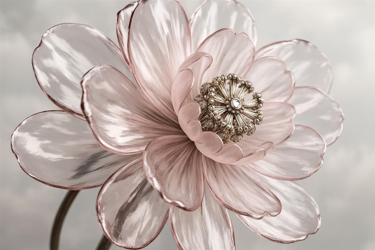 Fototapeta Przezroczysty wspaniały kwiat.