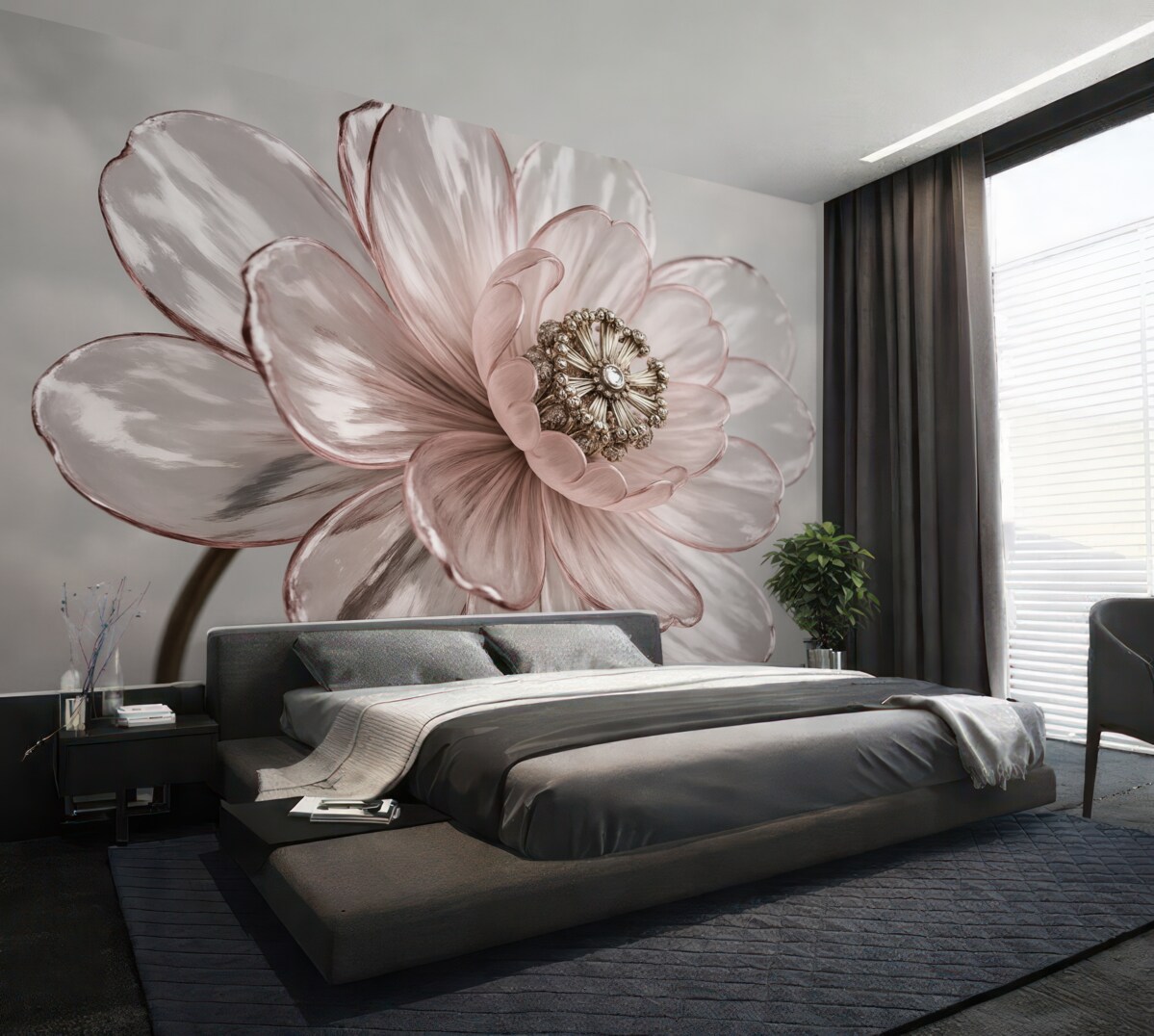 Fototapeta Przezroczysty wspaniały kwiat.