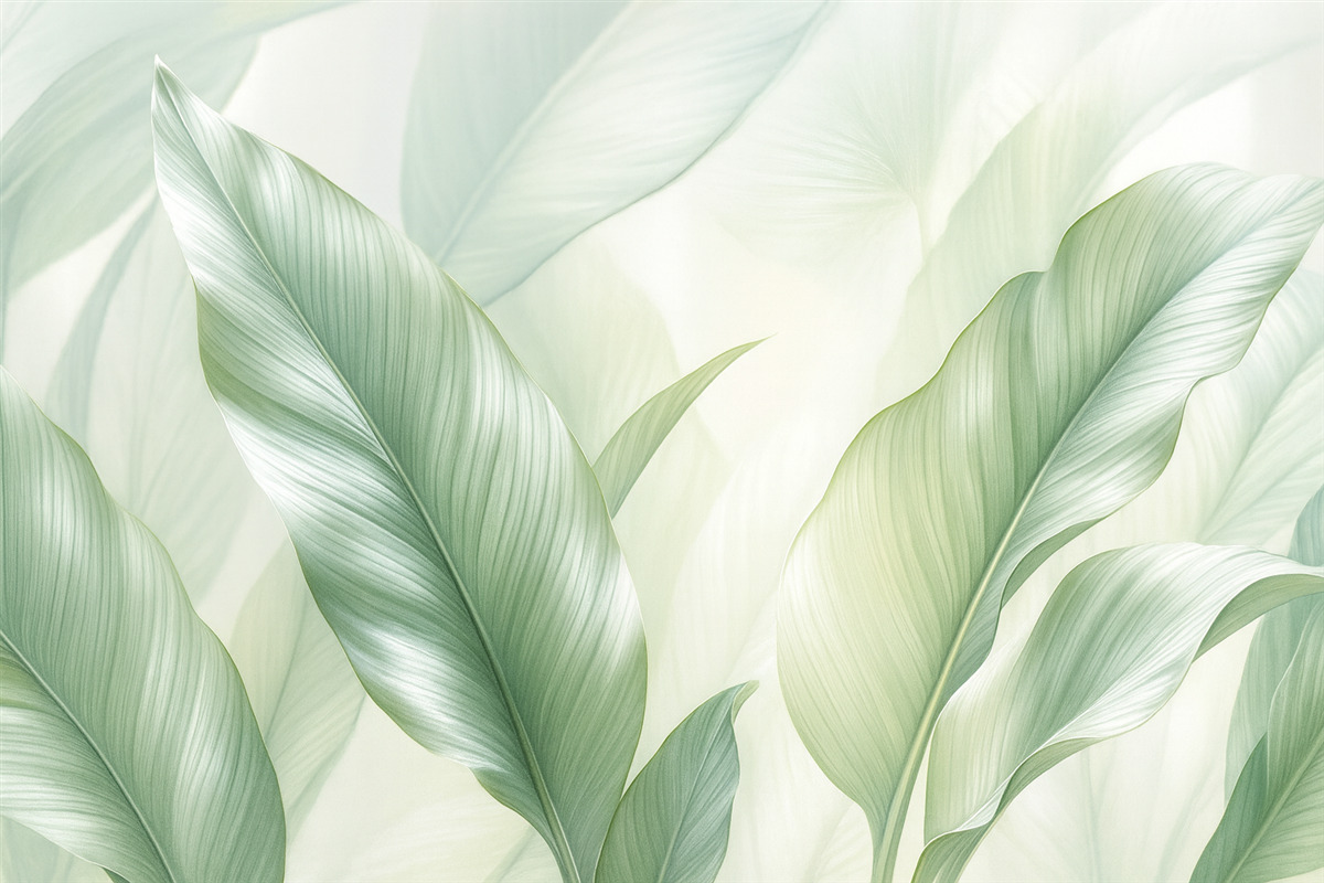 Fototapeta Wielkie zielone liście.