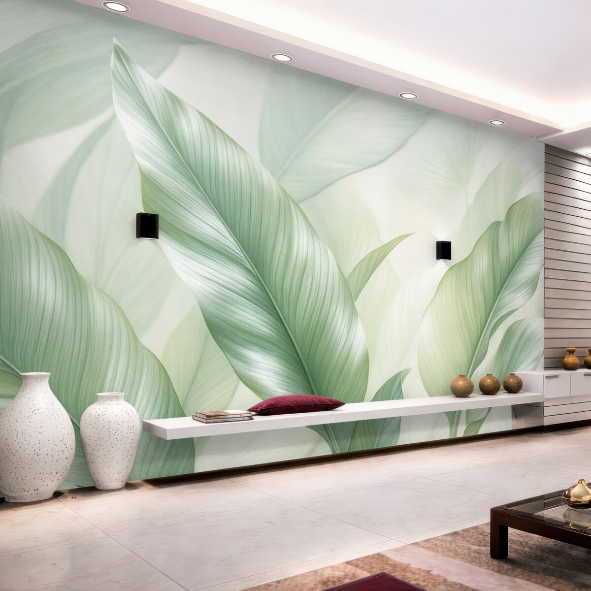 Fototapeta Wielkie zielone liście.