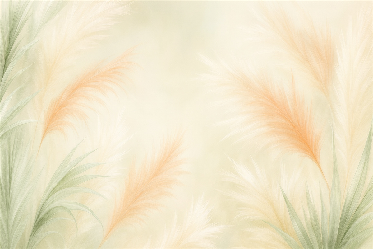 Fototapeta Subtelna trawa pampasowa w pastelowych odcieniach.