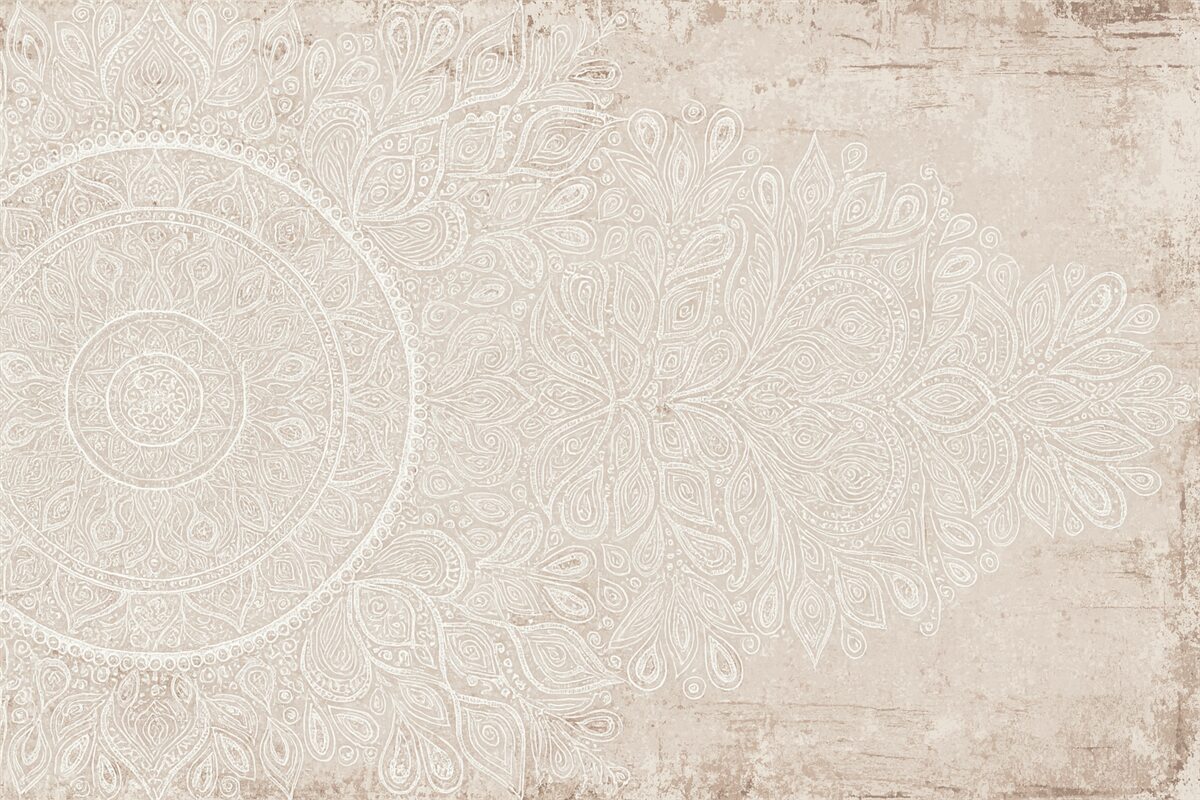 Fototapeta Etniczna mandala w subtelnych tonach.