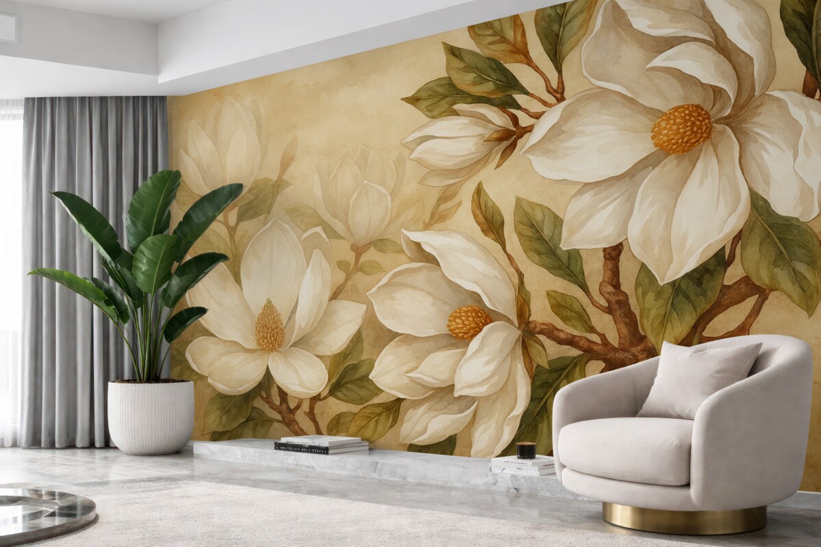 Fototapeta Magnolie na delikatnym tle.