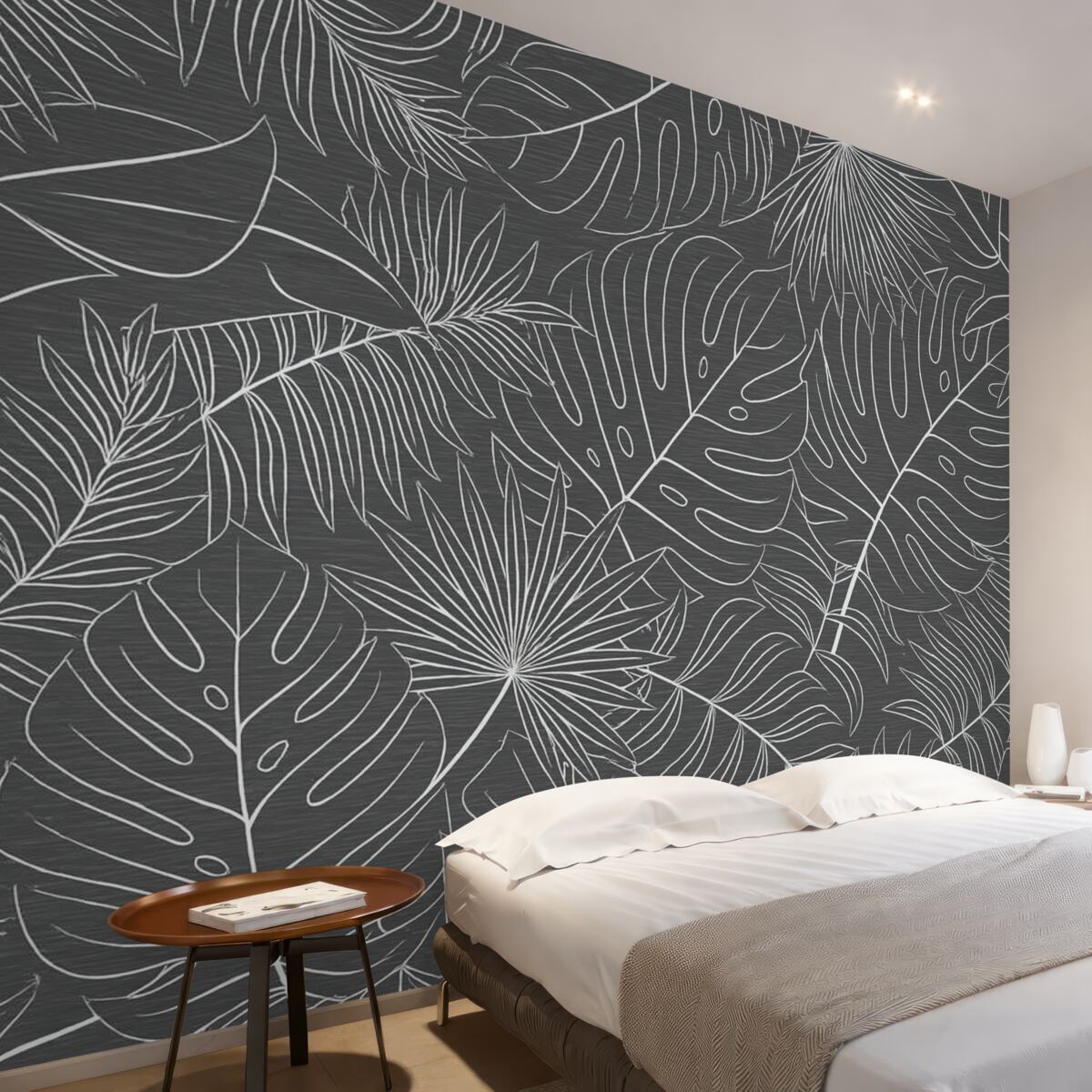 Fototapeta Liście tropikalne w formie graficznej.