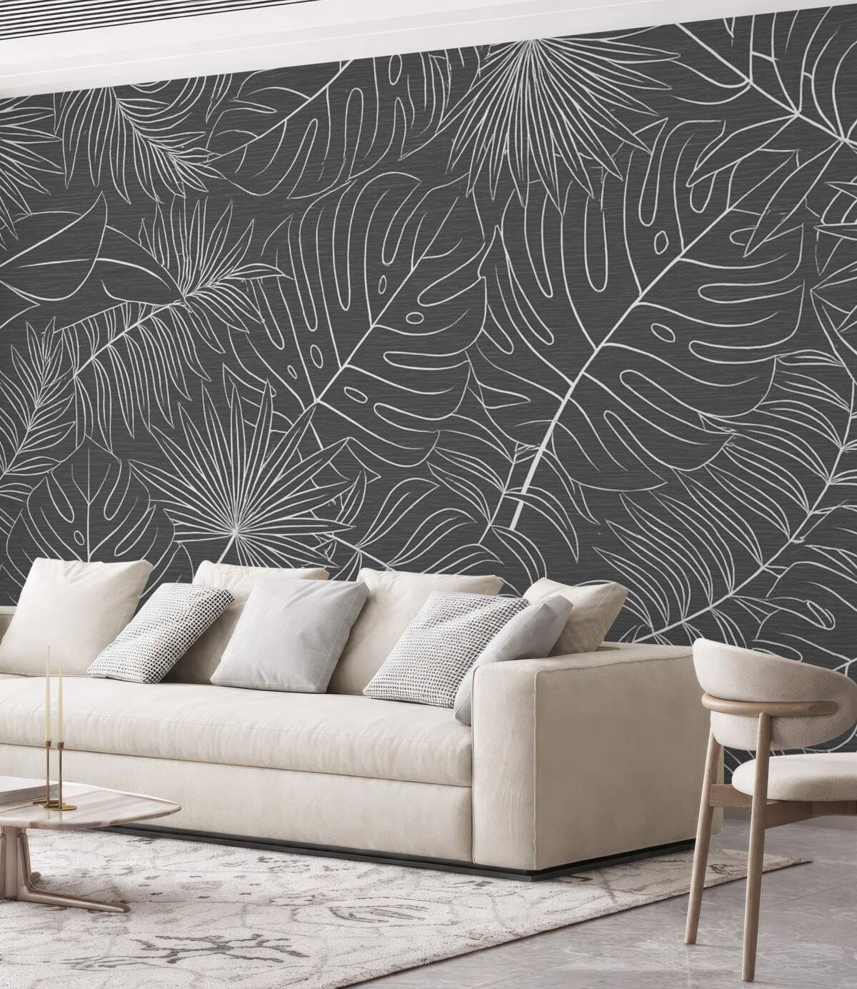 Fototapeta Liście tropikalne w formie graficznej.