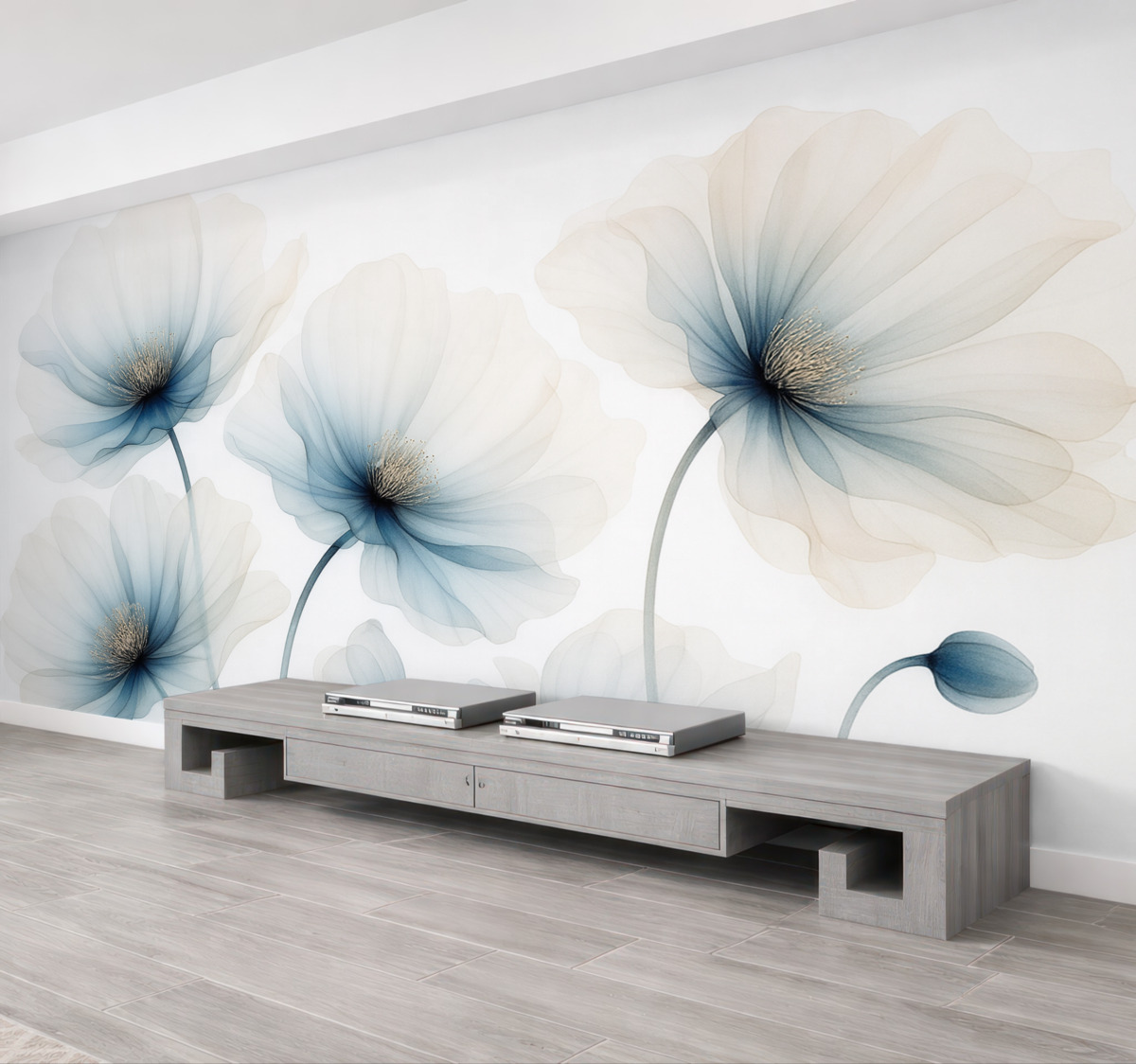 Fototapeta Przezroczyste florystyczne kompozycje.