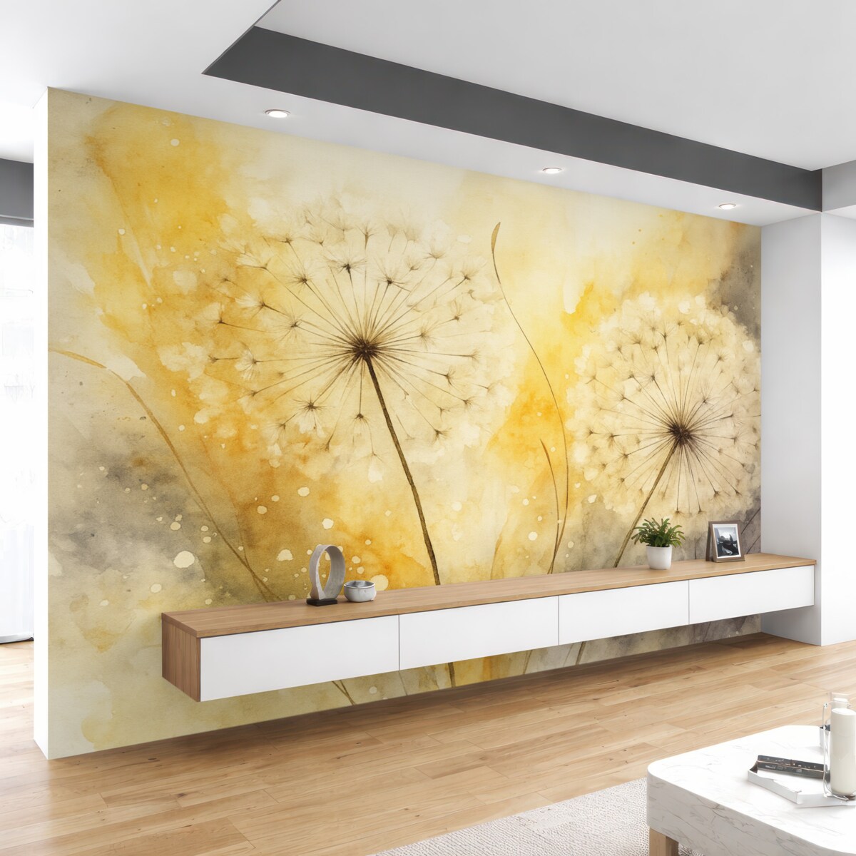 Fototapeta Niemrawe mlecze w delikatnych odcieniach.