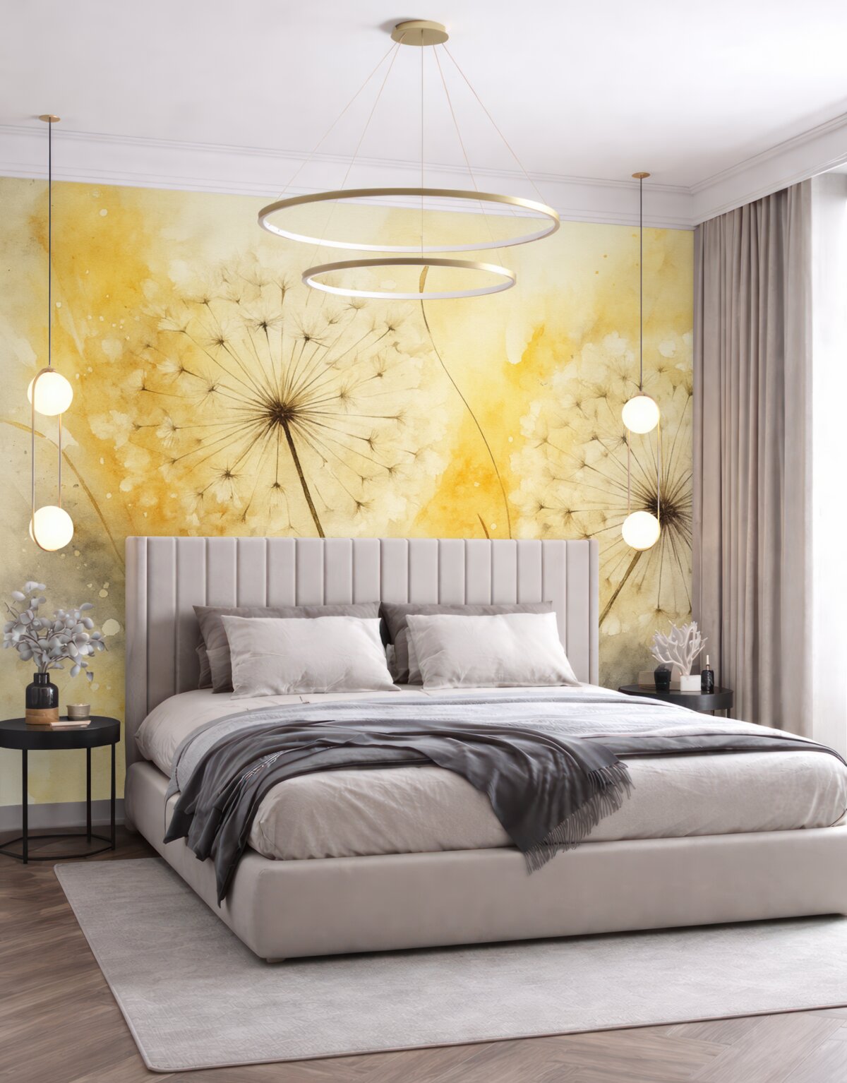 Fototapeta Niemrawe mlecze w delikatnych odcieniach.