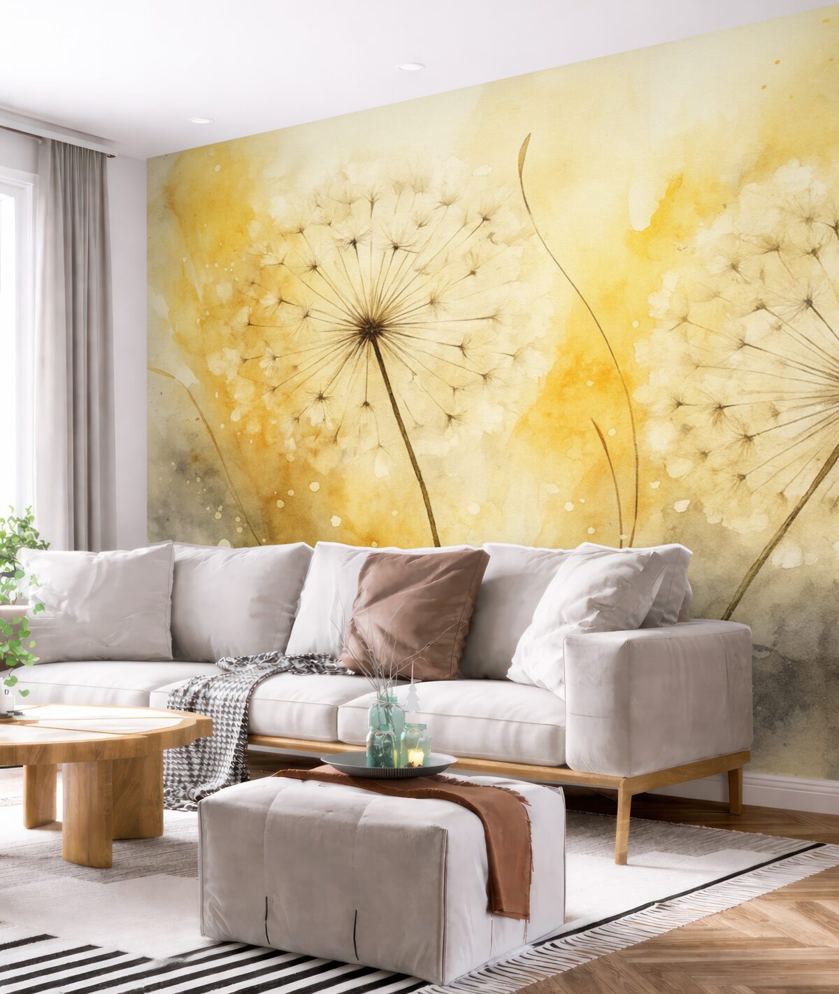 Fototapeta Niemrawe mlecze w delikatnych odcieniach.