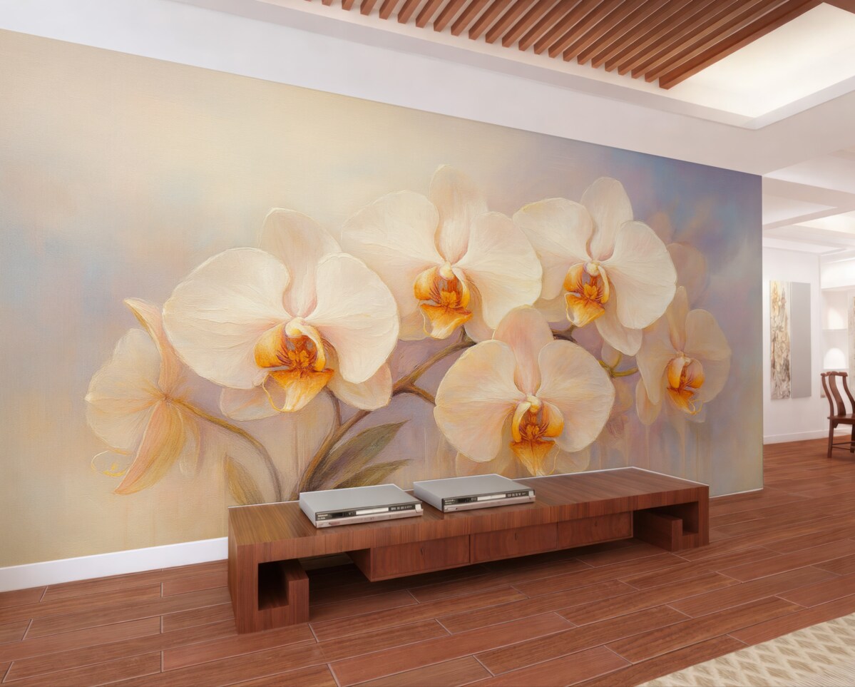 Fototapeta Obraz naśladujący gałązkę orchidei.