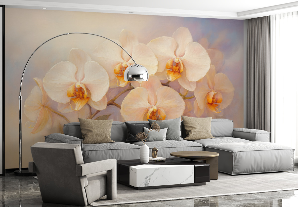 Fototapeta Obraz naśladujący gałązkę orchidei.