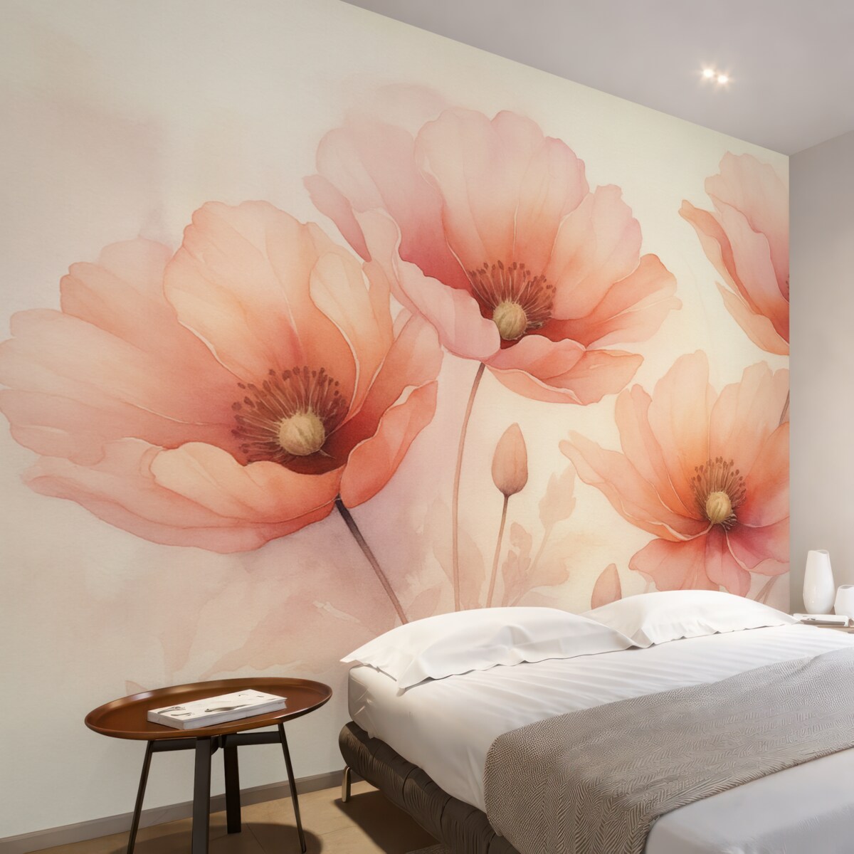 Fototapeta Maki naśladują rozmytą akwarelę.