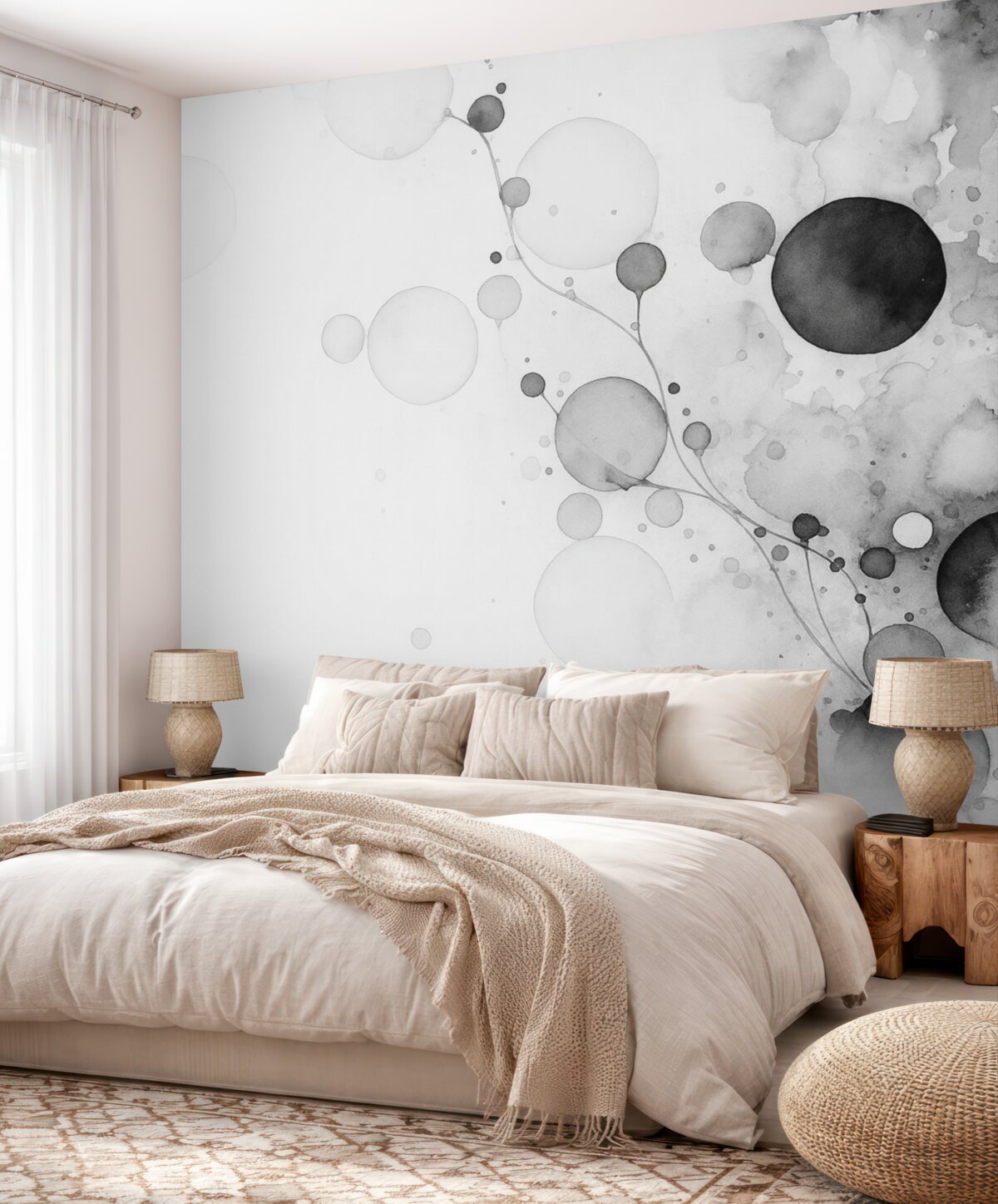 Fototapeta Plamki przypominające wilgotną akwarelę.