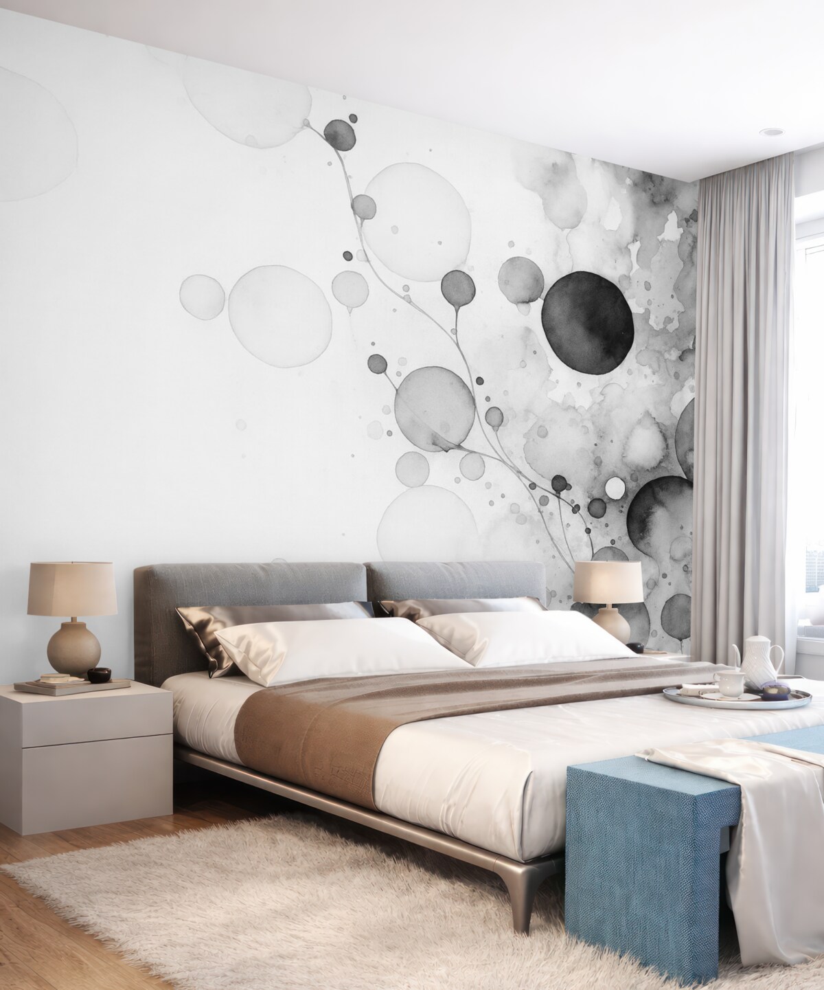 Fototapeta Plamki przypominające wilgotną akwarelę.