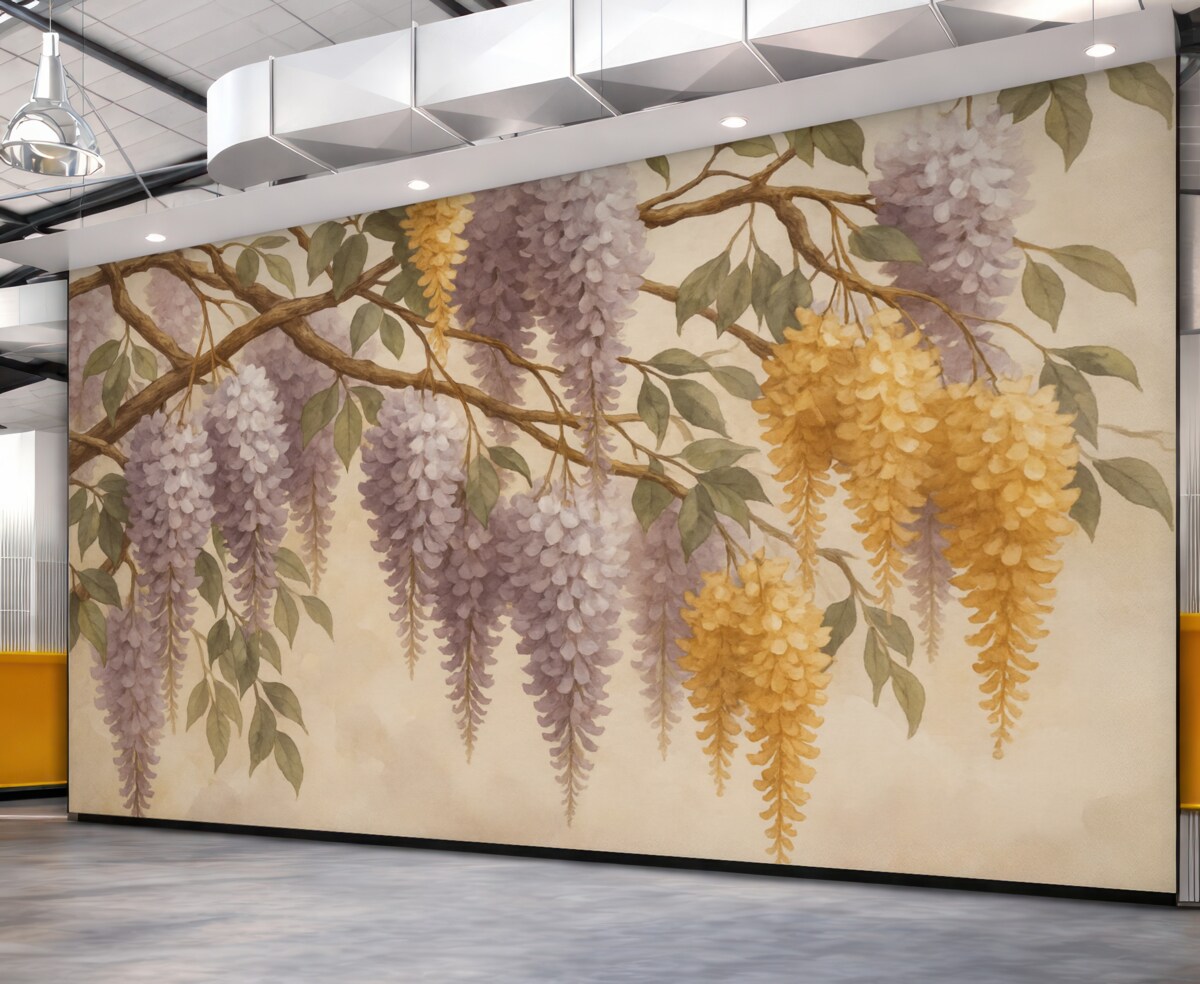 Fototapeta Gałązki z grafiką przypominającą akację.