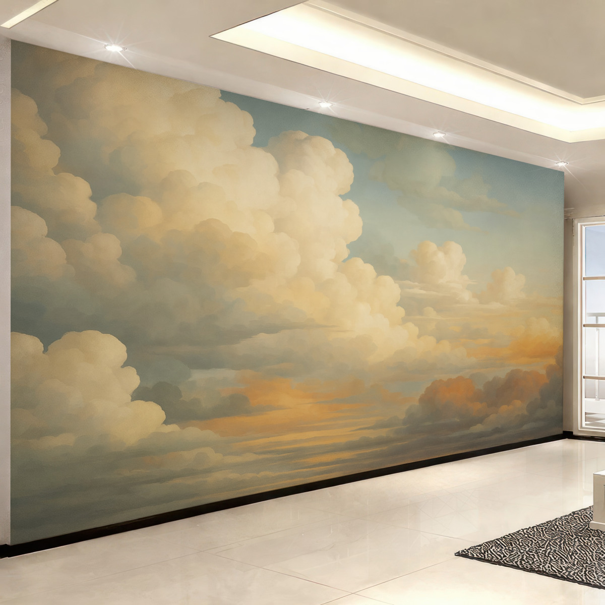 Fototapeta Wielkie chmury naśladujące widok.