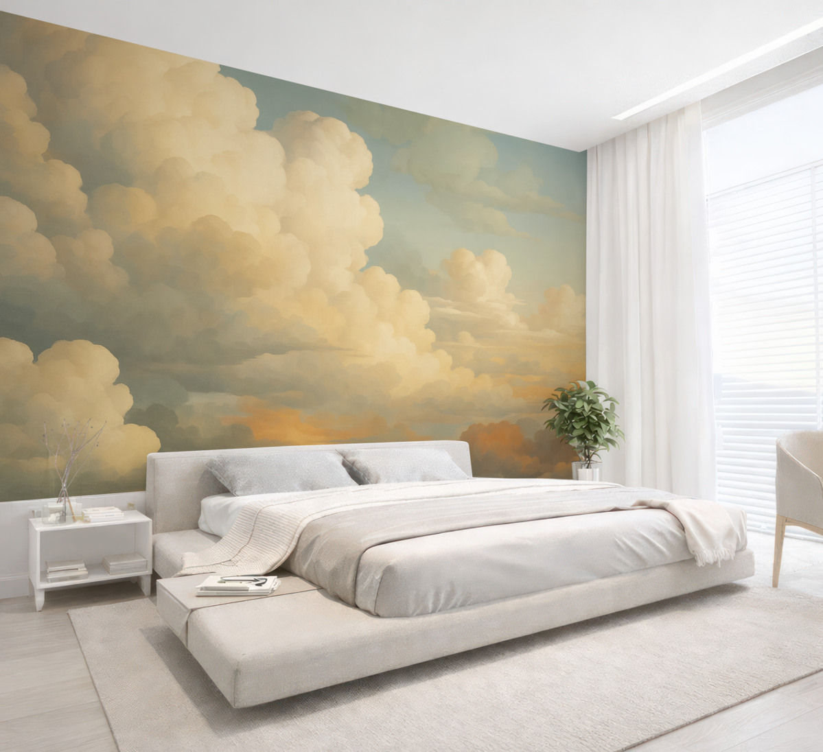 Fototapeta Wielkie chmury naśladujące widok.