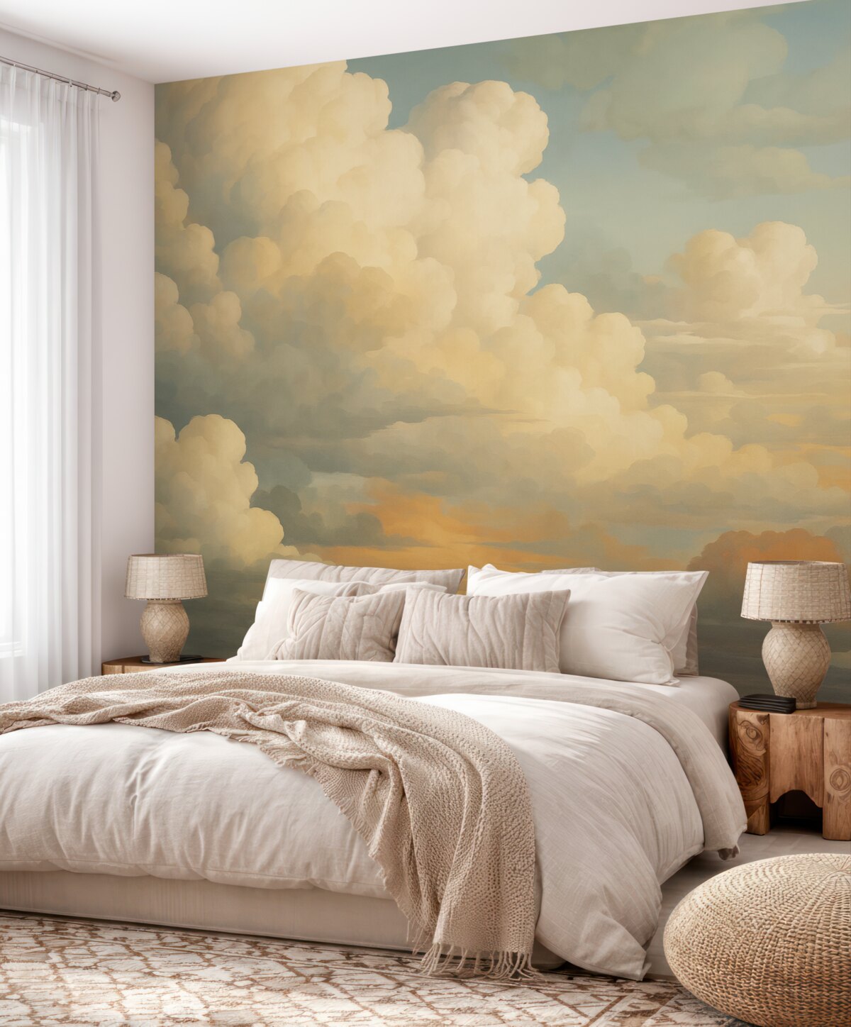 Fototapeta Wielkie chmury naśladujące widok.