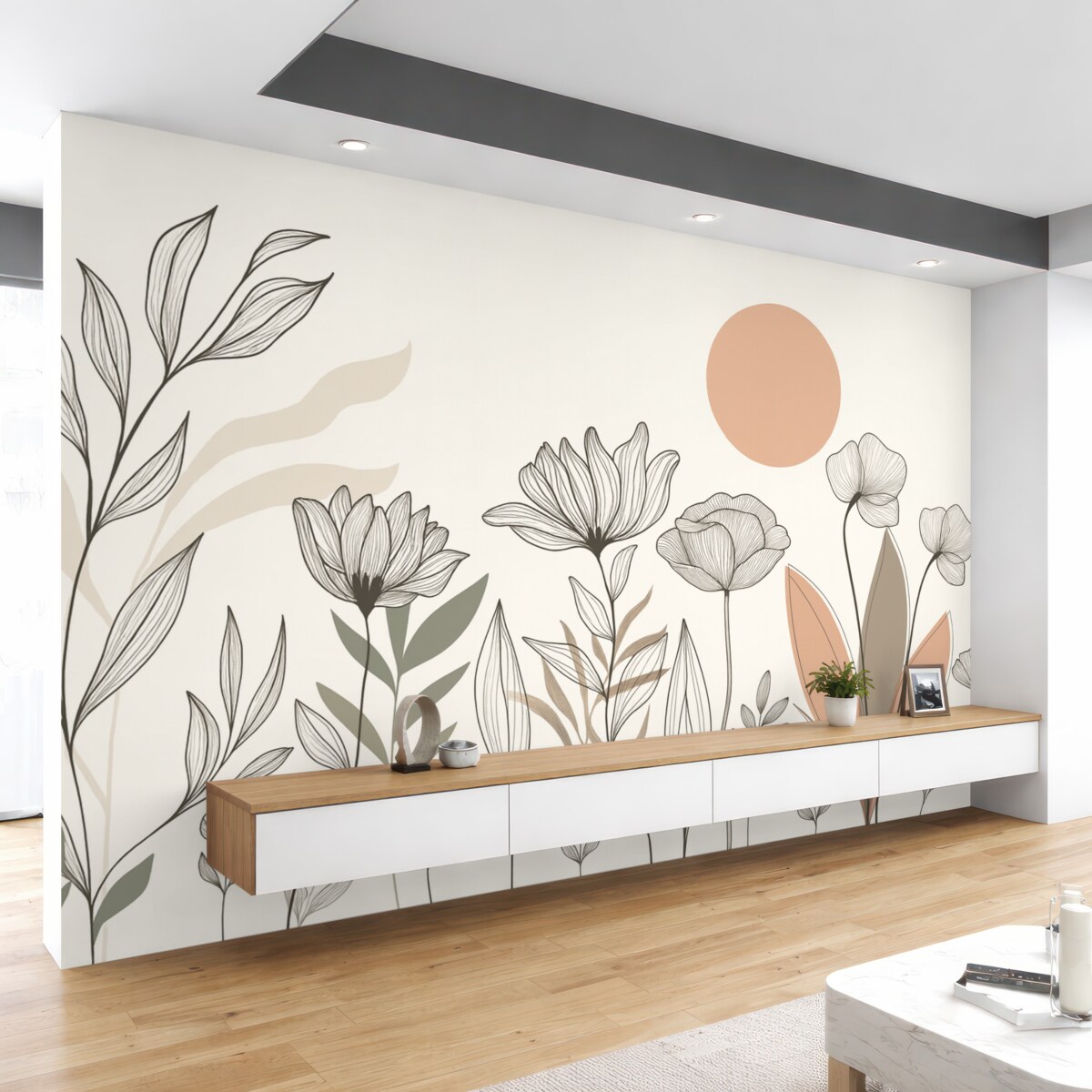 Fototapeta Kwiaty w stylu bohemian.