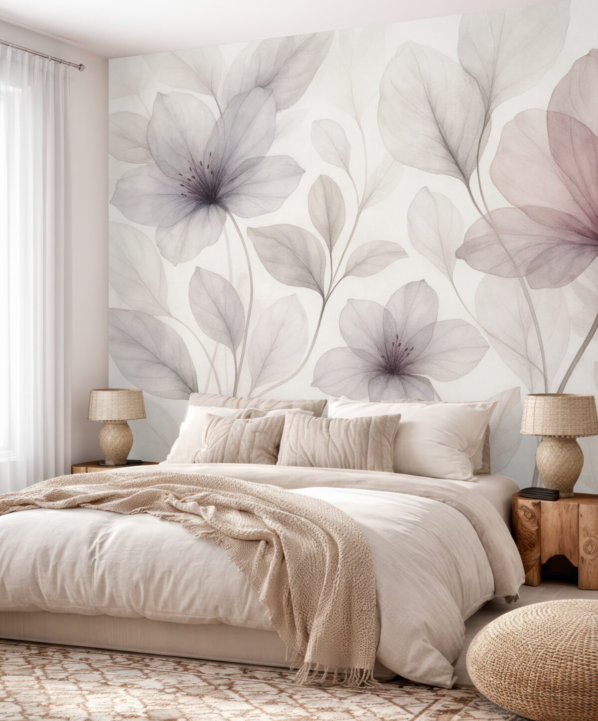 Fototapeta Ulotne kwiaty w subtelnych pastelowych odcieniach.