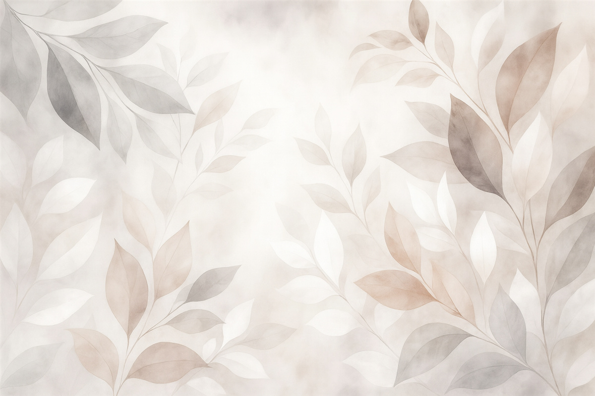 Fototapeta Cienkie liście w stonowanych odcieniach.