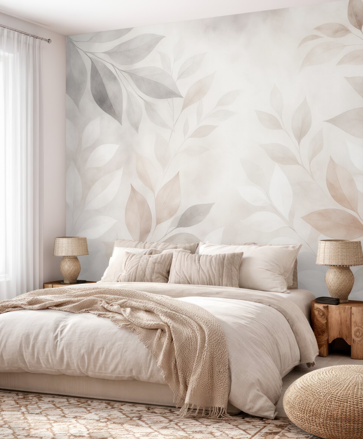 Fototapeta Cienkie liście w stonowanych odcieniach.