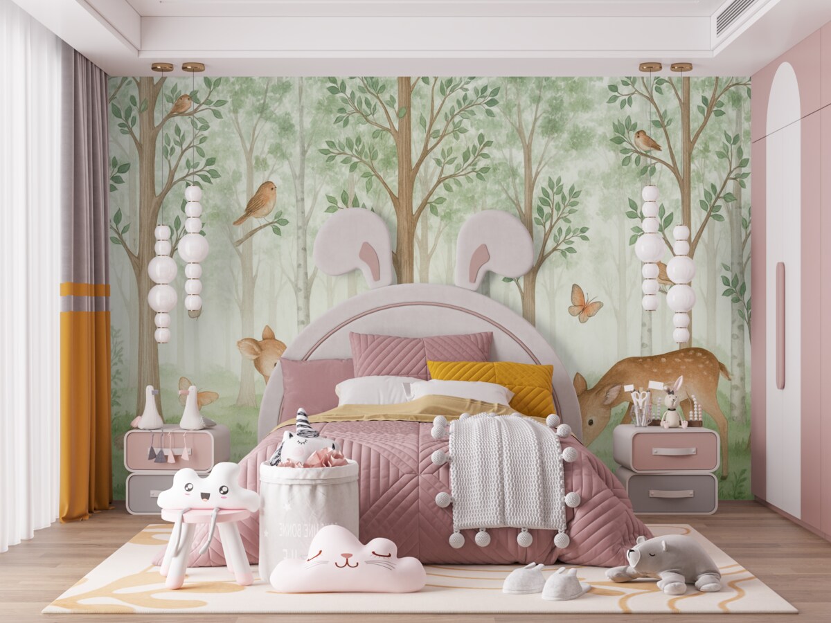 Fototapeta Czarodziejski las i jego mieszkańcy.