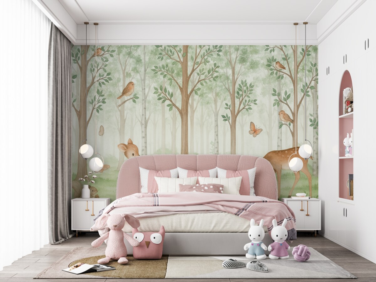 Fototapeta Czarodziejski las i jego mieszkańcy.