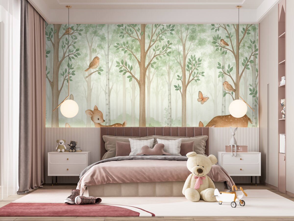 Fototapeta Czarodziejski las i jego mieszkańcy.