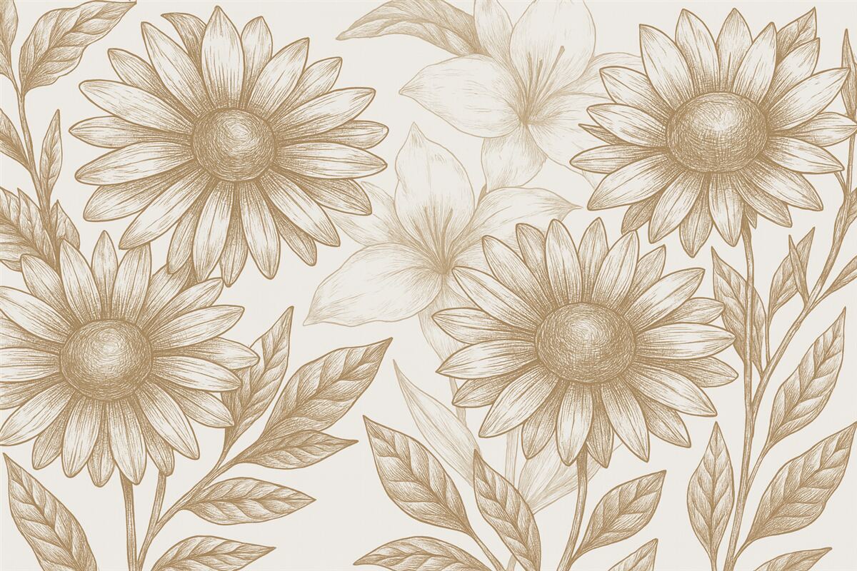 Fototapeta Stokrotki w przytulnych wnętrzach.