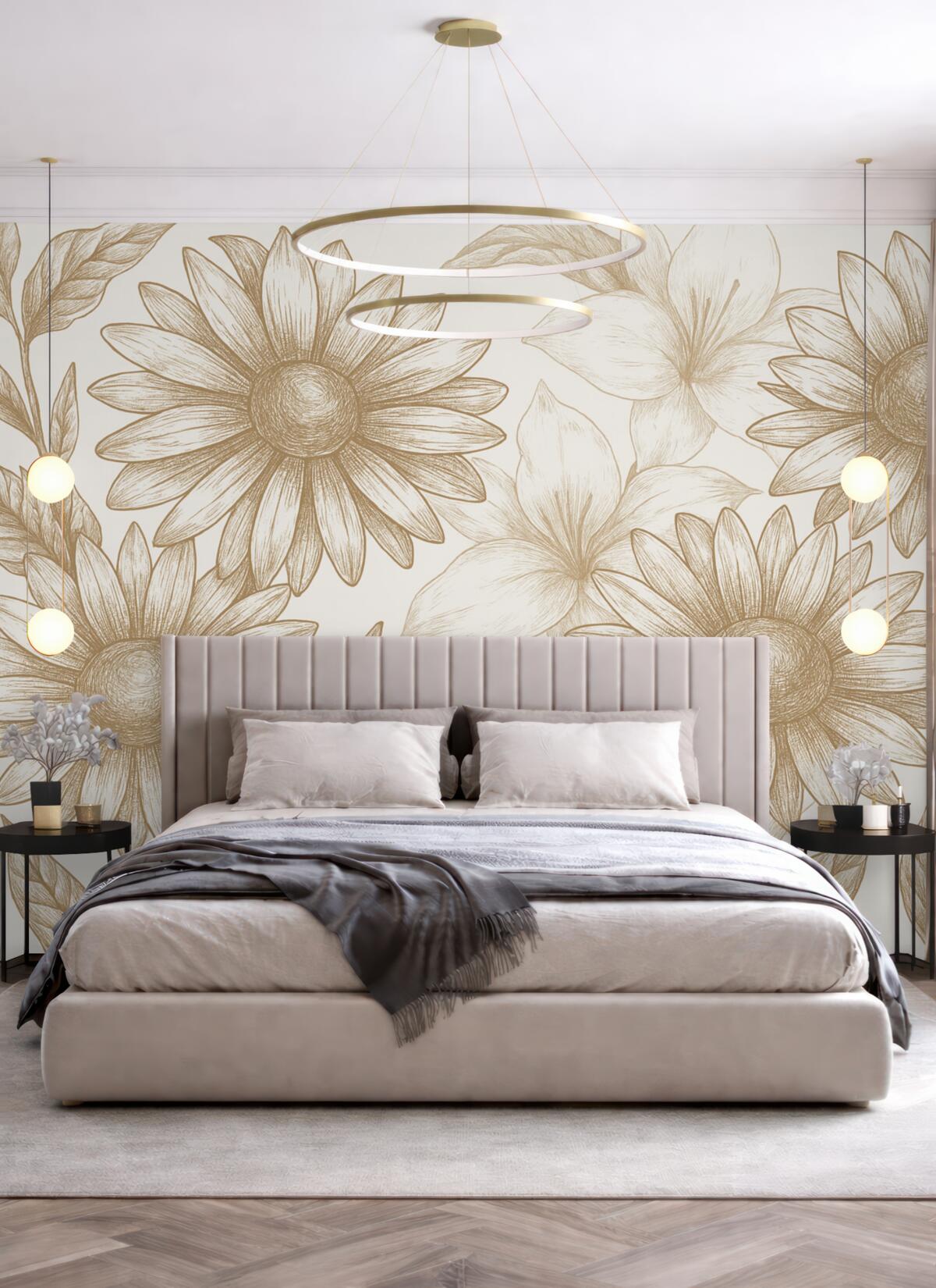 Fototapeta Stokrotki w przytulnych wnętrzach.