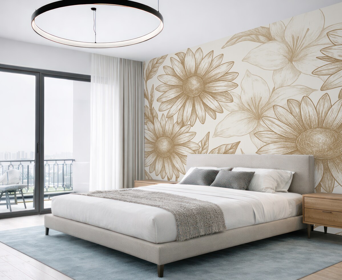 Fototapeta Stokrotki w przytulnych wnętrzach.