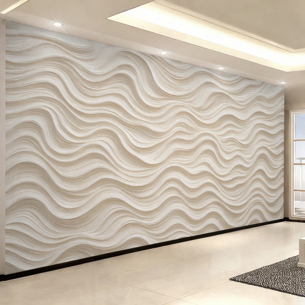 Fototapeta Abstrakcyjna wersja reliefowego falistego wzoru.