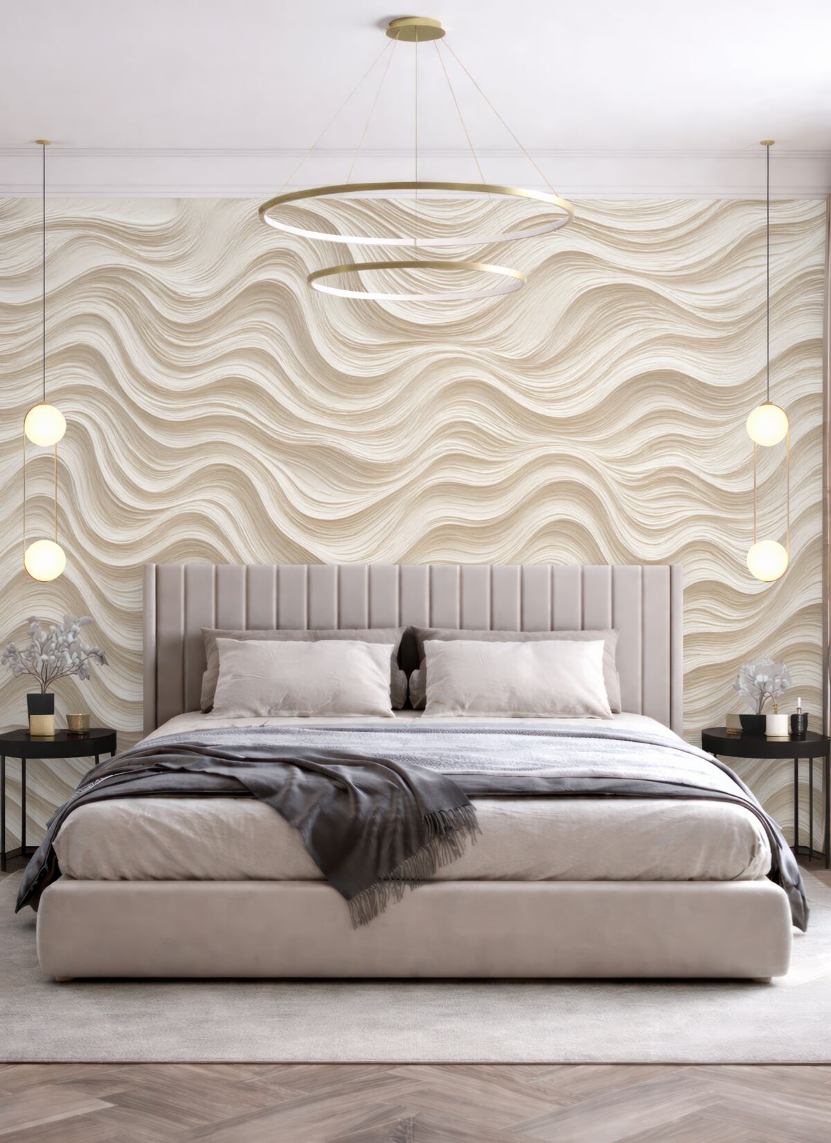 Fototapeta Abstrakcyjna wersja reliefowego falistego wzoru.